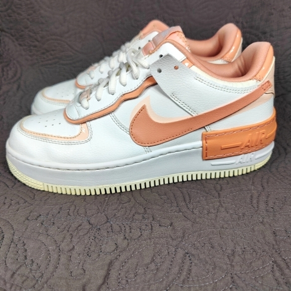 Nike Shoes - Nike Air Force 1 Shadow Washed Coral White Sneakers Women's Shoes Size 8